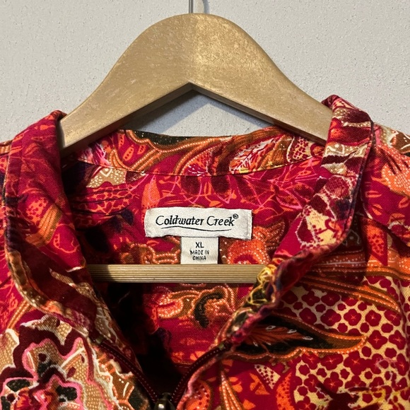 Coldwater Creek Vintage Eclectic Patterned 100% Cotton Jacket - Women’s Large - Picture 4 of 9